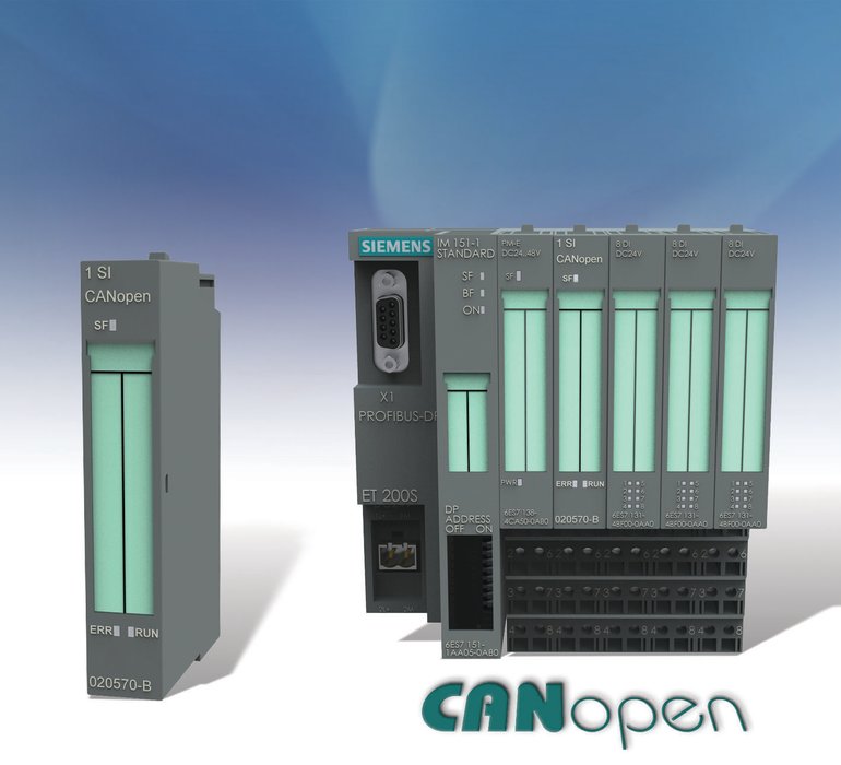 CANopen Module for ET200S connects Siemens automation and control systems with CANopen